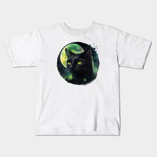 Watercolor cat art Kids T-Shirt